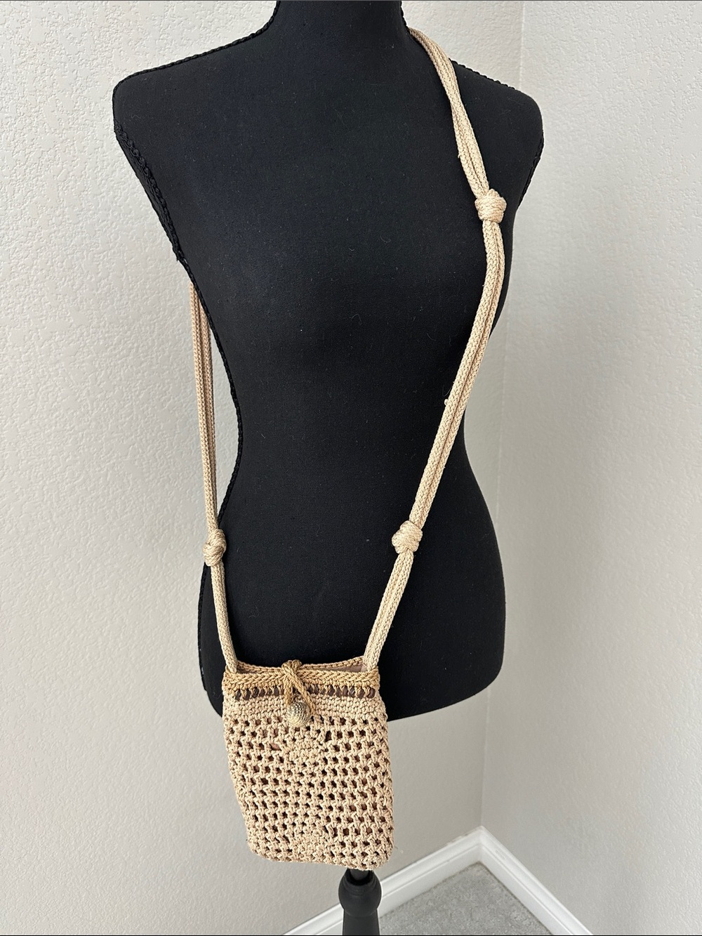 The Sak Natural Crochet Crossbody Bag